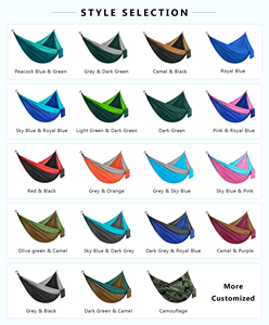 Logotipo personalizado doble plegable de peso ligero de nailon tela de paracaídas <span class=keywords><strong>hamacas</strong></span> de Camping para Parque <span class=keywords><strong>playa</strong></span> viajar para senderismo - Product Image 5