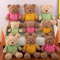 Peluches ours en peluche personnalisées, fabrication de jouets en peluche, coton PP, jouets en peluche de 8 pouces, jouets en peluche de Noël pour machine à griffes