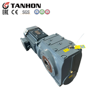 SA77 3kW 4P Reductor de velocidad de ángulo recto con eje hueco y engranaje helicoidal, relación 21.57, M1 CW, brida 50, para transportadores, mezcladoras y procesamiento de alimentos