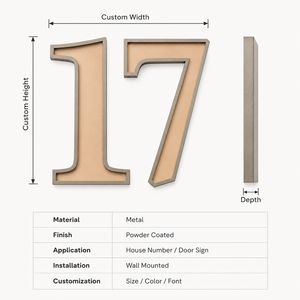 Numéro de bâtiment 3D <span class=keywords><strong>en</strong></span> acier inoxydable avec revêtement <span class=keywords><strong>en</strong></span> poudre personnalisé pour hôtel, appartement, bureau, mur, plaque de numéro de maison <span class=keywords><strong>en</strong></span> métal - Product Image 6