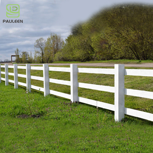 Vente flash : clôture de ferme pour chevaux en PVC blanc à 3 rails, poteaux et rails - Product Image 3