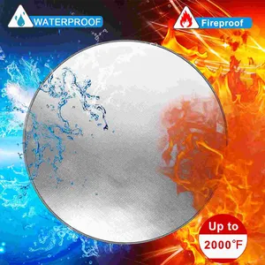 24''36 "38'' Brandwerende Hittebestendige Anti Fire Deken Glasvezel Ronde Camping Firepit Mat Hucai Draagbare Vouwen Vuurkorf mat