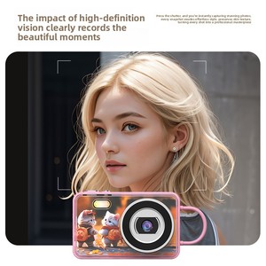 Cartoon-Design Kinder-Digitalkamera 12MP HD 2,8 Zoll Bildschirm ABS-Material Doppellinse Video Foto TF-Karte Kindergeburtstags-Geschenk - Product Image 3