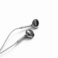 Écouteurs filaires en métal, écouteurs intra-auriculaires filaires de type C, écouteurs chromés argentés, écouteurs plaqués argent
