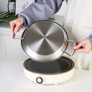 Paellera para mariscos de acero inoxidable, comercial, equipo de restaurante, para cocinar, sartén antiadherente - Product Image 5