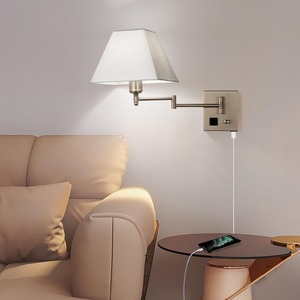 Uzantı-tipi duvar ışık davul gölge duvar aplik başucu oturma odası için siyah Metal duvar lambası - Product Image 6