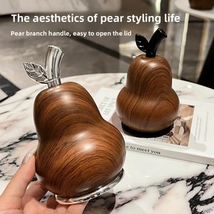 ไม้จิ้มฟันพลาสติกระดับไฮเอนด์และกล่องเก็บไหมขัดฟันลายไม้สไตล์ใหม่หรูหราใช้ในครัวเรือนไฟดูดี - Product Image 2