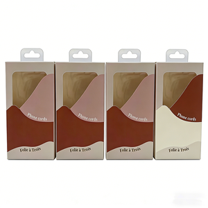 Boîtes en carton personnalisées avec logo imprimé pour écouteurs et étuis de téléphone, boîte en carton blanc avec trou de suspension - Product Image 4