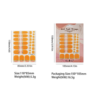En gros Autocollants et bandes de <span class=keywords><strong>gel</strong></span> pour <span class=keywords><strong>ongles</strong></span> de pieds, couleur unie, tendance, imperméables, de luxe, <span class=keywords><strong>faux</strong></span> <span class=keywords><strong>ongles</strong></span> pour femmes, fournitures - Product Image 2