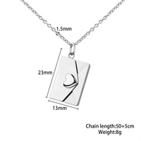 Collier pendentif personnalisé en acier inoxydable, gravé, amour, cœur, enveloppe, serrure, nouveau design