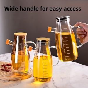 Separador de aceite de vidrio de gran capacidad moderno de 900ml/1000ml conveniente uso en restaurante botella de condimento mango salsera - Product Image 2
