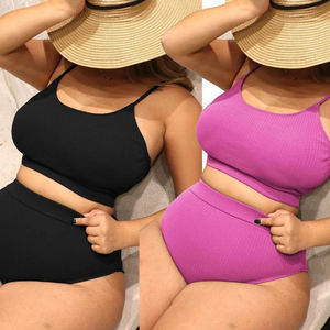 Bikini para Mujer en Azul y Rosa con Top de Soporte y Braguita de Cintura Alta para una Silueta Favorecedora - Product Image 4