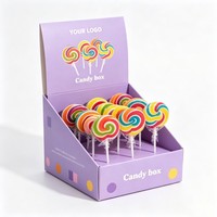 Boîte de présentation de bonbons en gros pour comptoir, présentoir de marché de haute qualité, boîte en papier pour bonbons