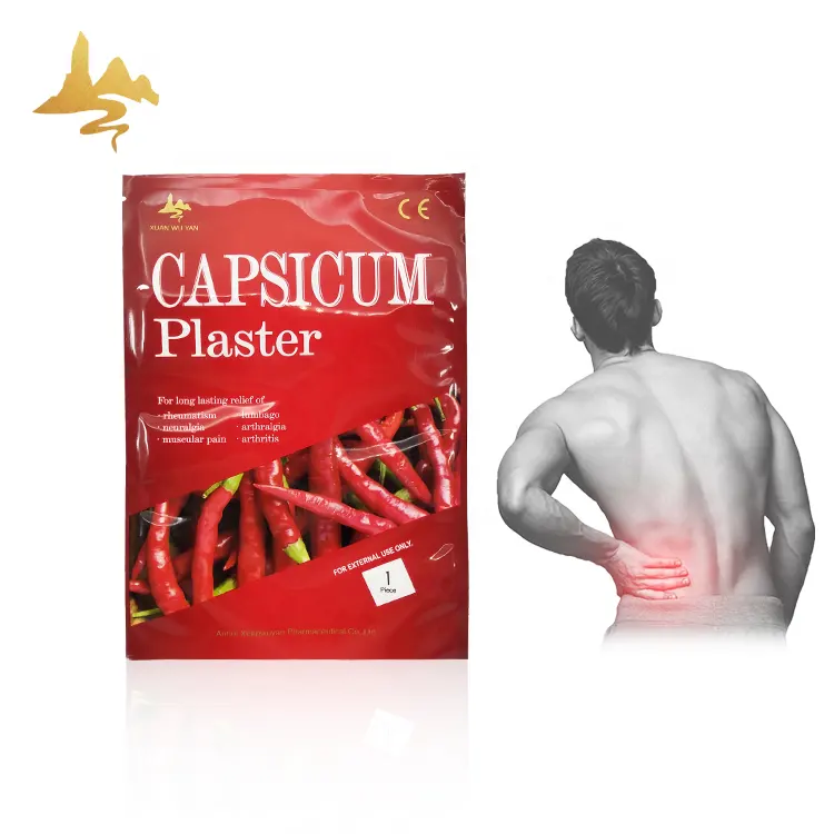 Parche de Capsaicina para Alivio del Dolor DE LA Artritis de Rodilla, Parche Adhesivo de Capsicum Rojo Poroso, Proveedores Médicos Al por Mayor