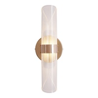 Applique Murale LED Minimaliste en Fer Doré et Acrylique, Luminaire Décoratif pour Bureau, Couloir, Fond de Mur, avec 3 Couleurs Changeantes