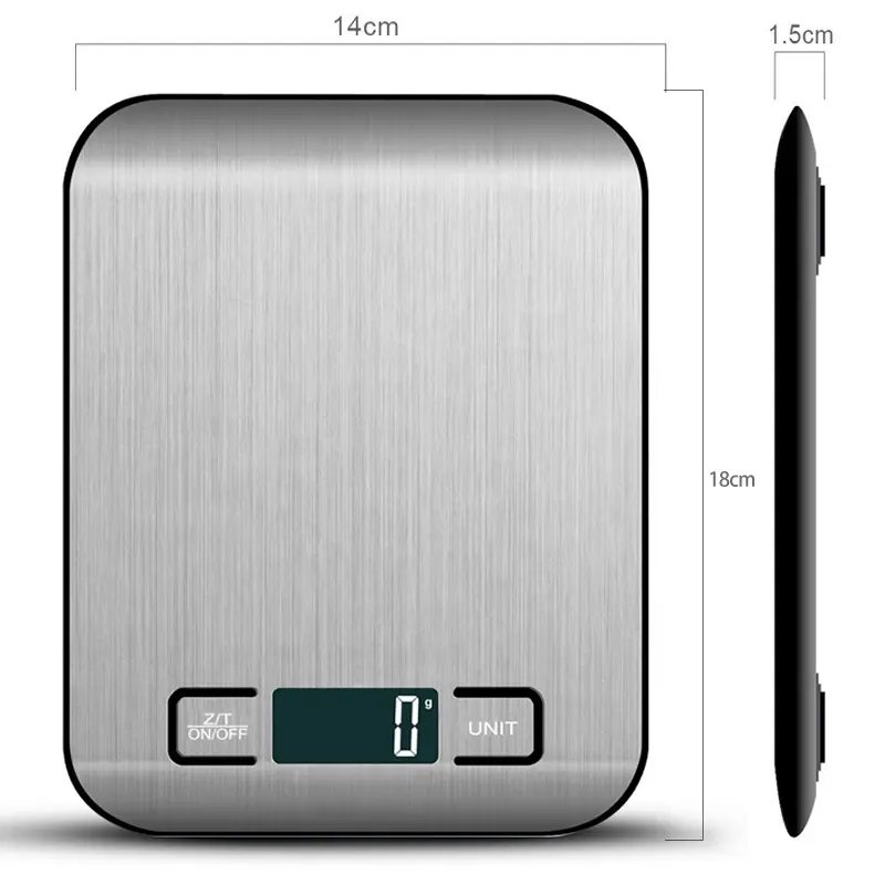 맞춤형 로고 1g 스테인레스 스틸 식품 저울 제조업체 도매 5kg 계량 디지털 전자 베이킹 주방 저울