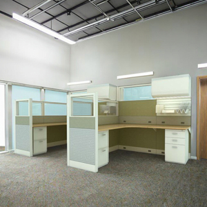Modern Ergonomic L Shaped Computer <b>Workstation</b> Collaborative Work Premium Wooden Desk with Easy Assembly New Office Furniture - Product Image 5