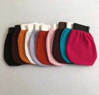 Bajo MOQ Personalizar Logo Viscosa Natural Coreano Dead Skin Scrubber Body Skin Exfoliating Guantes Kess Mitts