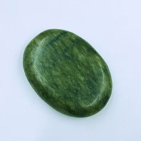 Vente directe d'usine pierre chauffante chauffée en jade vert naturel pour massage spa en 8*6cm