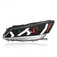 Convient pour Honda Accord 9ème génération et demi (9.5) 2016-2017, ensemble de phares modifiés style Lambo avec lentilles LED et feux de jour.