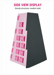 Calendrier de l'Avent de Noël 24 jours en forme d'arbre avec boîtes cadeaux individuelles, support de présentation rose réutilisable pour la décoration de la maison pendant les fêtes - Product Image 5