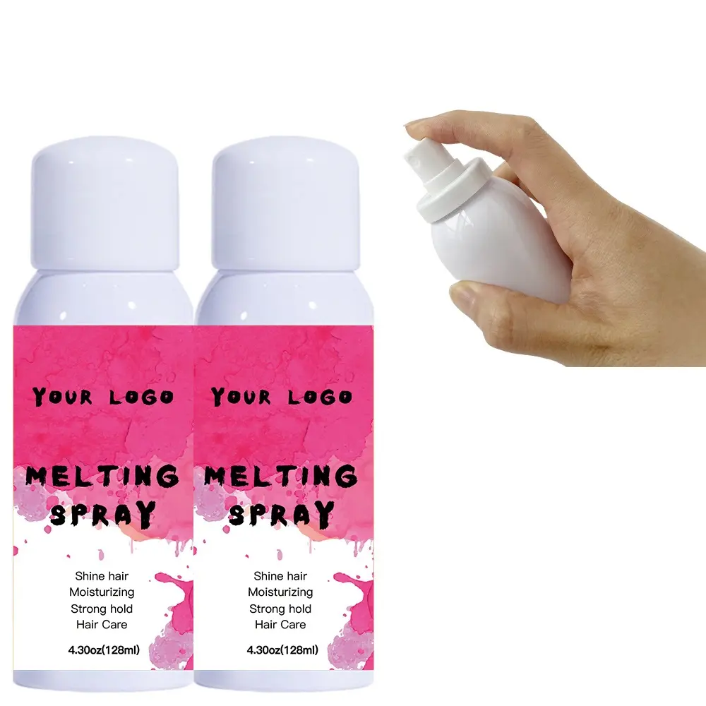 Parrucca adesivo Melt Holding Spray Extensions parrucche strumenti Private Label fusione frontale Spray Glueless tenuta temporanea spray in pizzo