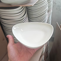 Vaisselle en porcelaine rustique en gros, service de table en céramique émaillée vert clair de style nordique