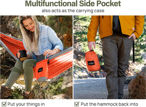 Amaca in Nylon per Campeggio Singola e Doppia, per Esterni, Interni, Escursionismo e Viaggi, Basso MOQ - Product Image 4