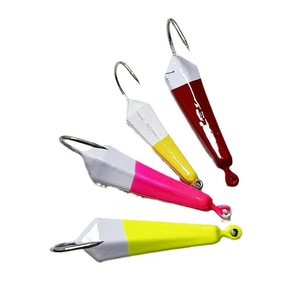 5 Couleurs 1/2 Oz Pompano Jig Goofy Jig Blanc & Rose Avec Chartreuse & Vert Teaser - Product Image 3
