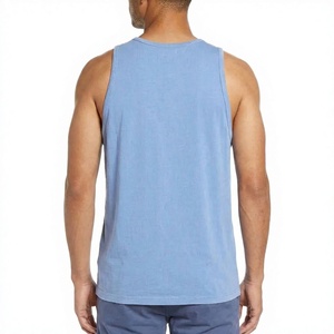 <b>Mens</b> Training Tank Top Gym Wear Sleeveless Muscle <b>Vest</b> OEM Custom Spandex/Cotton Knitted Embroidery Sportswear for <b>Men</b> - Product Image 3