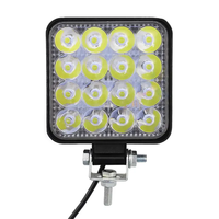 Luz Exterior LED de 3 Pulgadas y 48w para Automóvil, Luces de Haz Amplio Cuadradas, Bombilla Todoterreno, Lámpara Antiniebla para Jeep, SUV, Camioneta