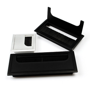 Rectangular Wire Box Cover Plastic Detachable Desktop Cable Hole <b>Plate</b> For Office Indoor Wall Mounted Type - Product Image 2