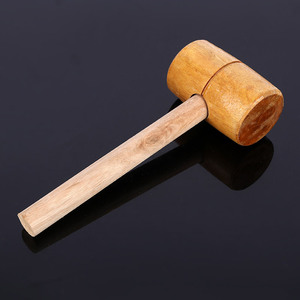 Martillo de madera con cabeza redonda, mazo de madera maciza para carpintería y reparación de maquinaria - Product Image 3