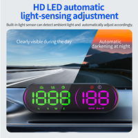 2026 WiiYii G26 Affichage Tête Haute (HUD) LED Grand Écran avec GPS, Compteur de Vitesse, Boussole, Horloge, USB, Moniteur MPH/KMH pour Voitures à Essence
