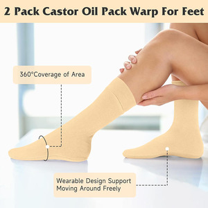 Castor Oil Sock <b>Wrap</b> Reusable Castor Oil Pack <b>Wrap</b> Feet for Feet Arthritis Feet Tingling feet Cracking Castor Oil Sock <b>Wrap</b> - Product Image 6