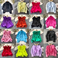 Camisa Elegante de Gasa con Cuentas para Mujer, Manga Larga, Estilo Casual de Oficina, Primavera y Otoño, Nueva, Tallas Grandes, Precio de Mayoreo, Gran Venta