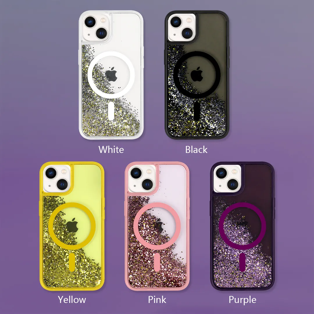Luxury Bling Glitter Case Girl Phone Cover for iPhone 13 Quicksand Custom Design Phonecase for iPhone 14 Pro Max Magsafes Case