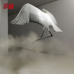 La Grulla <span class=keywords><strong>de</strong></span> metal redcoronado <span class=keywords><strong>de</strong></span> la escultura animal del jardín con artesanía maravillosa y material brillante agrega vitalidad - Product Image 4