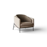 Moderner Holz-Lobby-Sessel für Hotels, Café-Möbel, Lounge-Stuhl, Luxuriöses Einzelsofa, Elegantes Sofa für Zuhause, Büro und Schlafzimmer