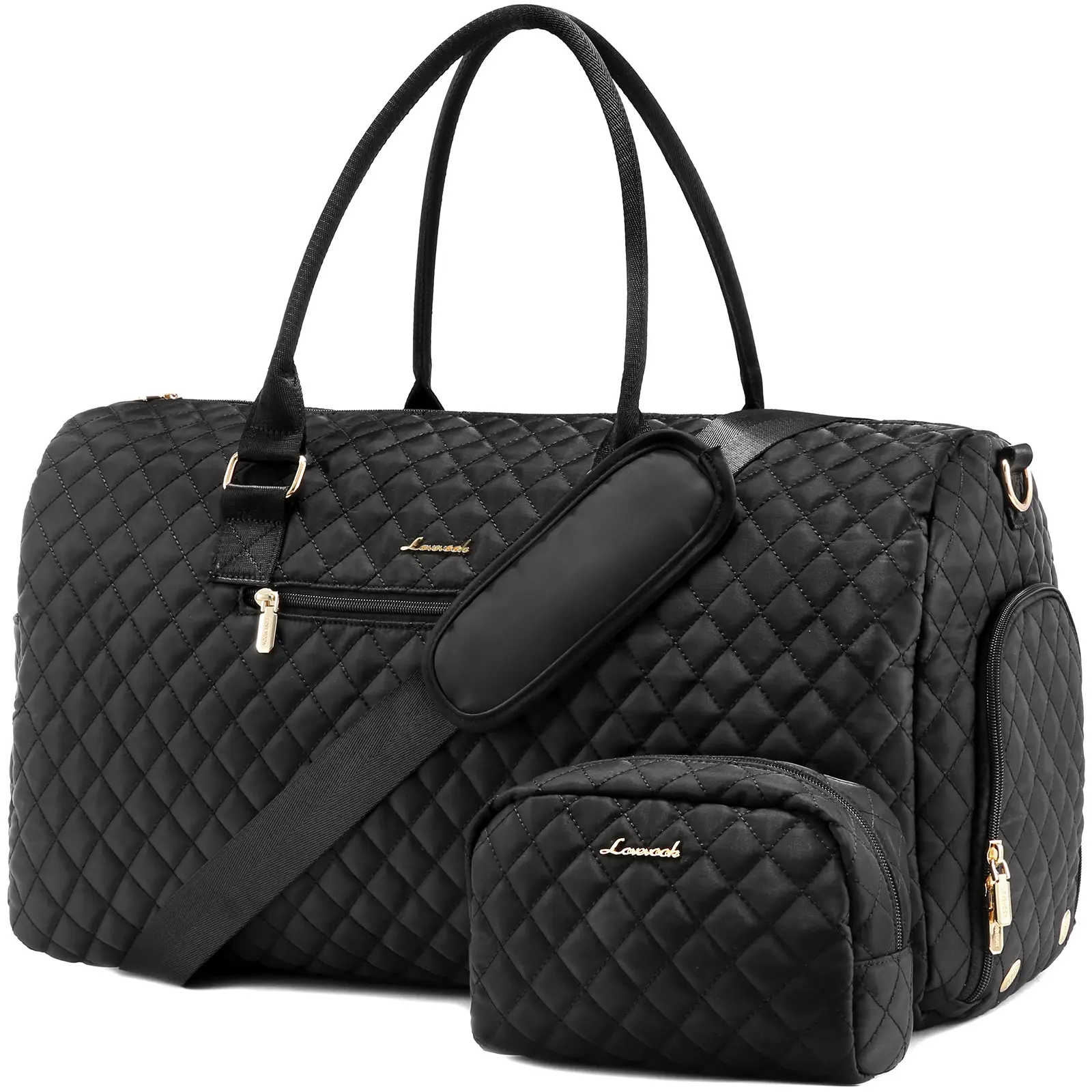 LOVEVOOK 2022 Luxury Designer Quilted Weekender Duffel Bags Waterproof Custom Duffle Bag Canvas Luggage Travel Bag for Women