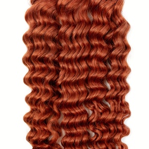 Capelli Umani Ricci Profondi Neri per Intrecciare, Colore Nero, Capelli Ricci a Onda Profonda per Trecce, Colore Nero Intenso - Product Image 6