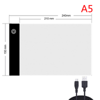 Protection des yeux A5 LED dessin tablette peinture conseil copie Pad écriture croquis Wacom traçage led lumière pad