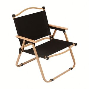 Chaise de camping pliable légère et portable pour l'extérieur, la plage et les repas, avec poignée en bois – Offre spéciale - Product Image 1
