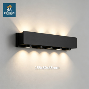 Lampe murale LED 4W 6W 8W pour extérieur et intérieur, hôtel, lumière linéaire ascendante et descendante, lumineuse, moderne, minimaliste, étanche, pour jardin - Product Image 2