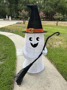 Decorazione Halloween Pop-Up 3D Luminosa con Fantasma e <span class=keywords><strong>Scopa</strong></span> da <span class=keywords><strong>Strega</strong></span>, Ornamento da Esterno Pieghevole a Prezzo di Fabbrica Nicro - Product Image 6