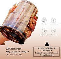 Gobelets en verre de 13 oz avec couvercle et paille, réutilisables pour café glacé, thé, anti-fuite, à paroi épaisse, pour voyage