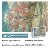 Puzzle créatif Micro 1000 pièces, fleurs de pêcher en épanouissement, puzzle en papier, paysage artistique, jouet éducatif, cadeau unique