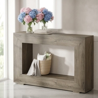 Table console d'appoint moderne en bois convertible avec structure à double niveau pour villa, hôtel, salle à manger, entrée, couloirs, salons