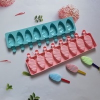 Moule à glace en silicone écologique à 8 cavités, forme de gouttelette, pour sucettes glacées, dessert, fabrication de gâteaux DIY