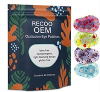 Patch oculaire orthoptique hypoallergénique pour enfants, thérapie de l'amblyopie, blocage total de la lumière, couvre-œil doux et respectueux de la peau, 48 pièces